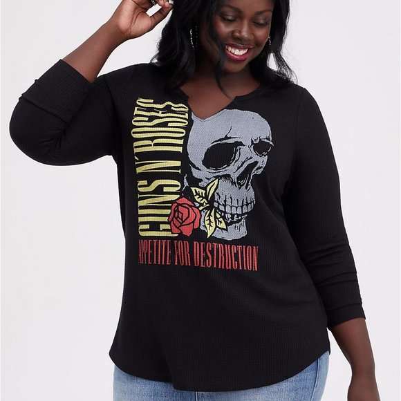 torrid Tops - NWT Torrid Guns N Roses Waffle Knit Tee Plus Size 1X